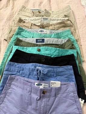 Old Navy Pixie Shorts - Lavender, Light Blue, Black, Teal, Olive, Mint, Khaki